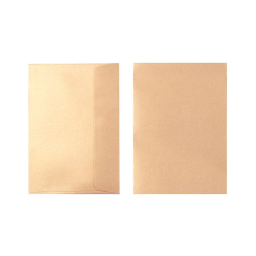 Quill Metallique Envelope 120gsm C6 Pack 10 Autumn Gold