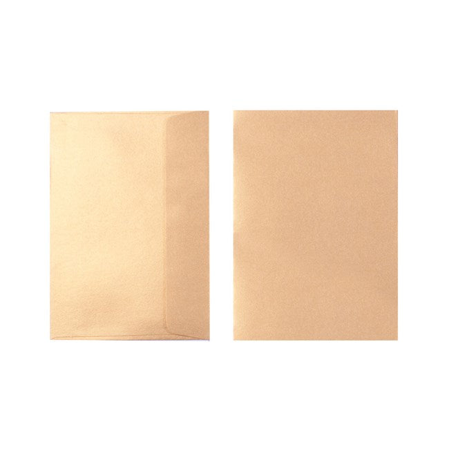 Quill Metallique Envelope 120gsm C6 Pack 10 Autumn Gold