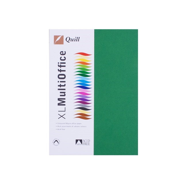 Quill Coloured Paper 80gsm A4 Pack 500 Emerald