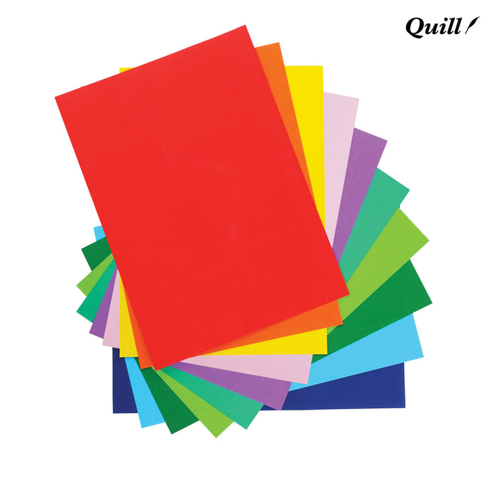 Quill Coloured Board 210gsm A4 Pack 100 Assorted
