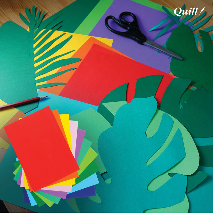 Quill Coloured Board 210gsm A4 Pack 100 Assorted