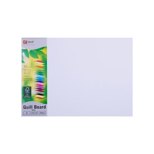 Quill Pasteboard 200gsm A3 Pack 25 White