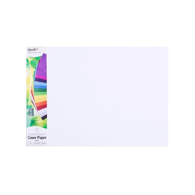 Quill Cover Paper 125gsm A3 Pack 500 White