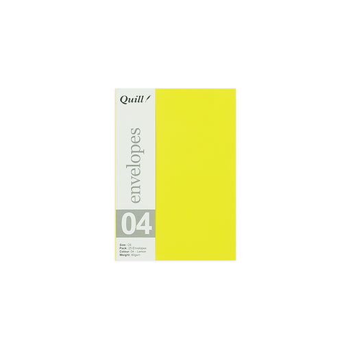 Quill Envelope 80gsm C6 Pack 25 Lemon