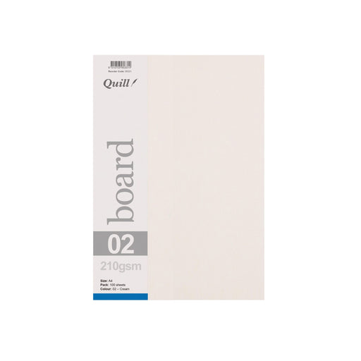 Quill Board 210gsm A4 Pack 100 Cream