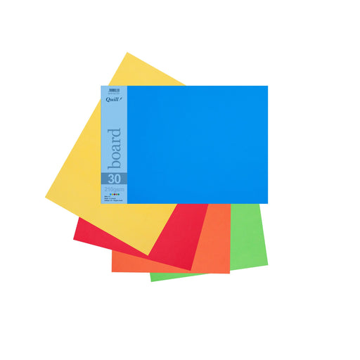 Quill Coloured Board 210gsm A3 Pack 15 Bright Assorted