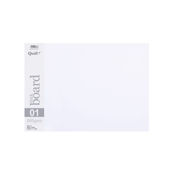 Quill Pasteboard 600gsm A3 Pack 5 White