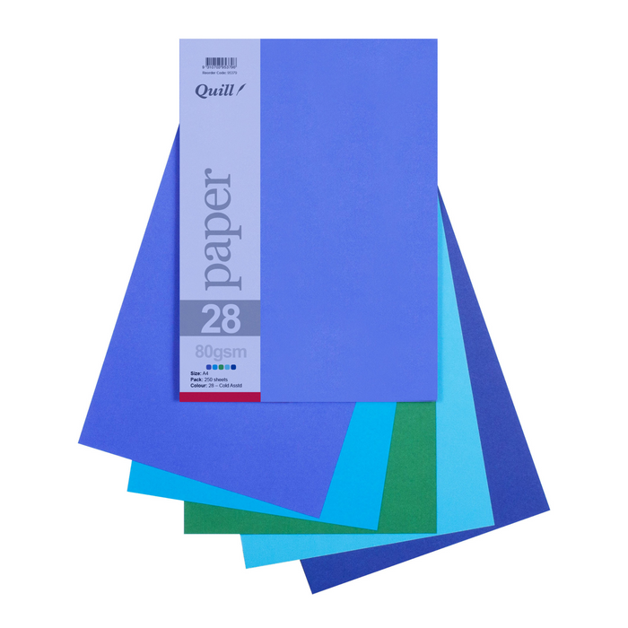 Quill Paper 80gsm A4 Pack 250 Cold Assorted