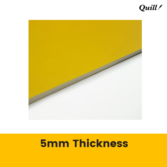 Quill Foam Board 5mm 500mm x 770mm Yellow