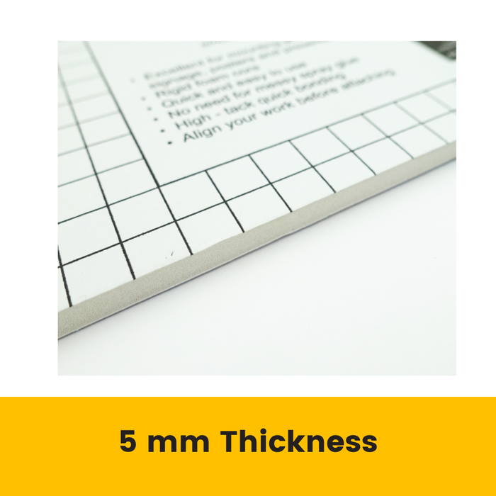 Quill Self Adhesive Foam Board 5mm 500mm x 770mm White