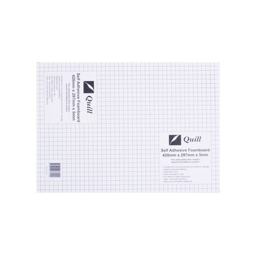 Quill Self Adhesive Foam Board 5mm A3 White
