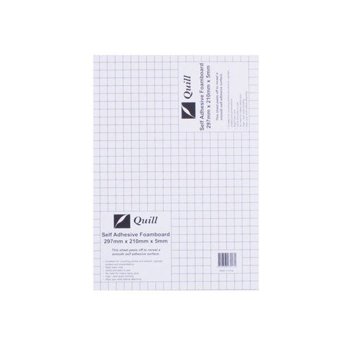 Quill Self Adhesive Foam Board 5mm A4 White