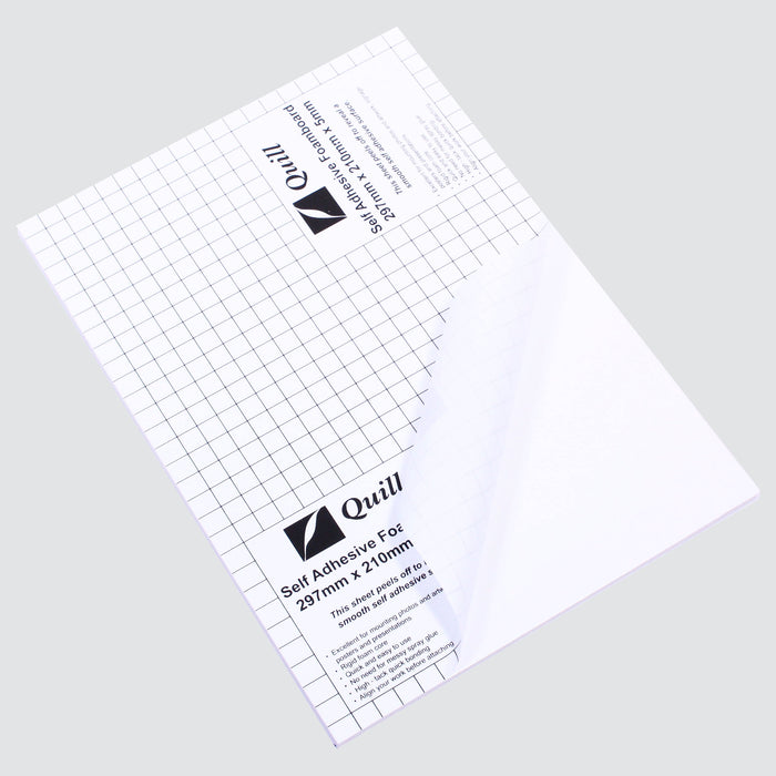 Quill Self Adhesive Foam Board 5mm A4 White
