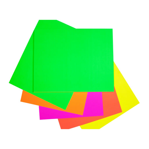 Quill Fluoro Board 230gsm 510mm x 635mm Pack 100 Assorted