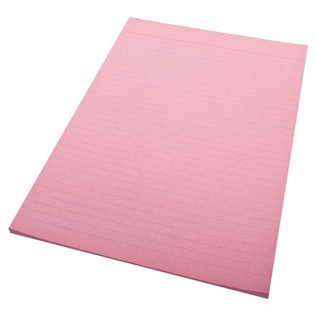 Quill Bond Pad Ruled 70gsm A4 70 Leaf Pink