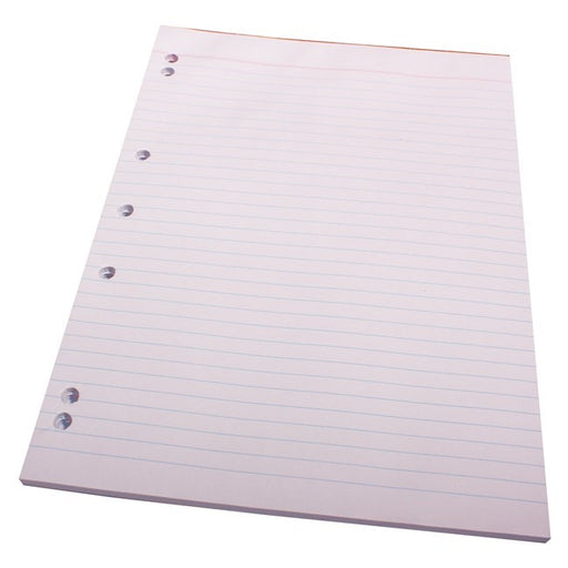 Quill Bank Pad Ruled 7 Hole Punched 60gsm A4 90 Leaf White
