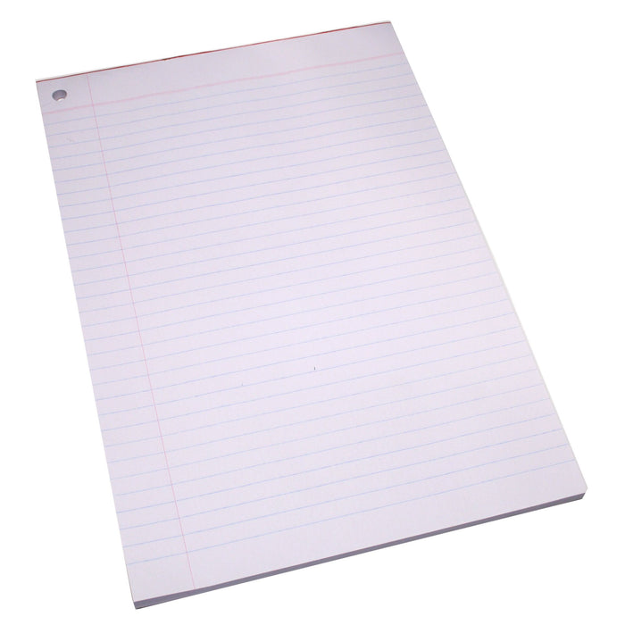 Quill Paper Exam Pad Ruled 8mm 60gsm A4 90 Sheets White
