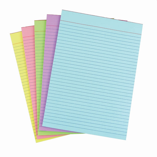 Quill Bond Pad Ruled 70gsm A4 70 Leaf Pack 5 Assorted