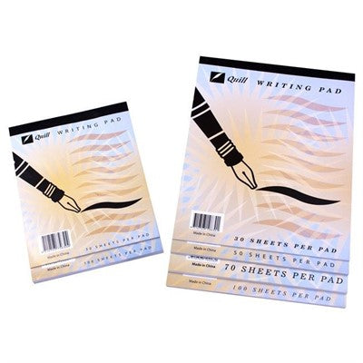 Quill Writing Pad Ruled 7.5in x 6in (185 x 150mm) 100 Leaf White