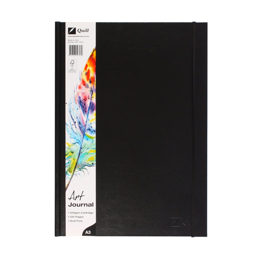 Quill Art Journal 125gsm A3 60 Leaf Black