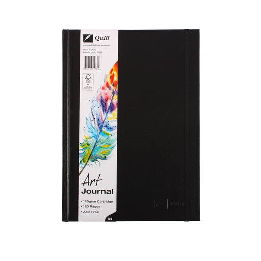 Quill Art Journal 125gsm A4 60 Leaf Black