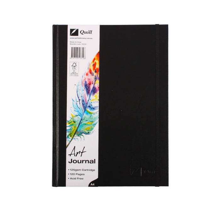 Quill Art Journal 125gsm A4 60 Leaf Black
