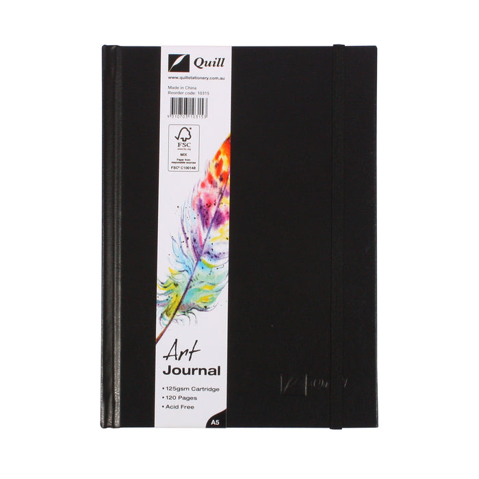 Quill Art Journal 125gsm A5 60 Leaf Black