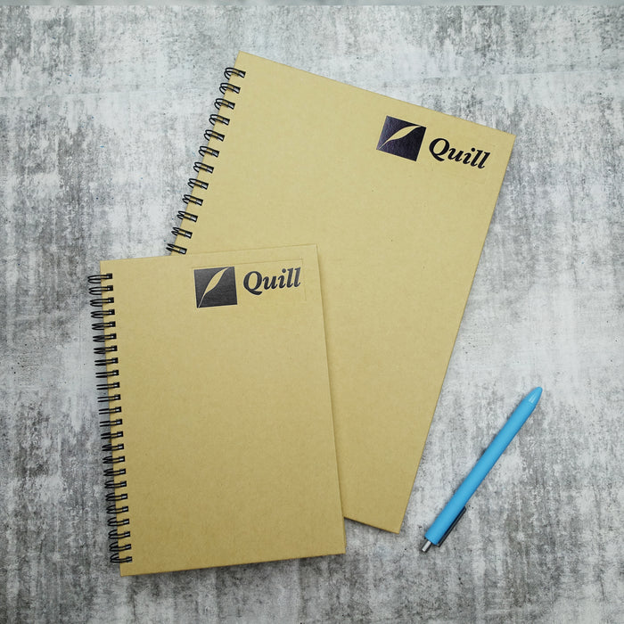 Quill Natural Hardcover Notebook Ruled 70gsm A4 160 pages Beige