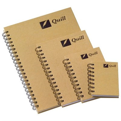 Quill Natural Hardcover Notebook Ruled 70gsm A6 160 pages Beige