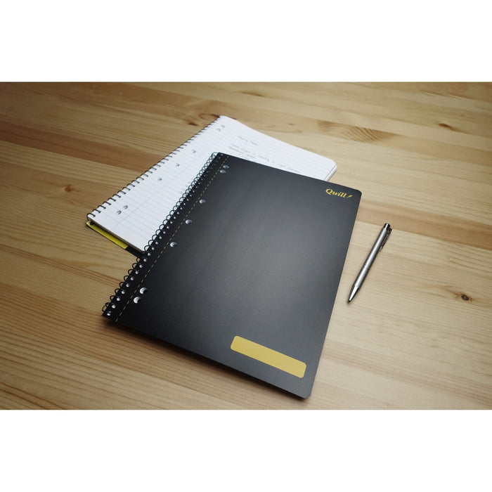 Quill Q Series Lecture Book 70gsm PP A4 140 Pages Black