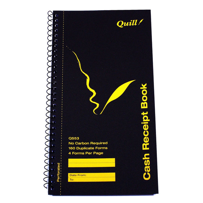 Quill Q Series Cash Receipt Book 272 x 149mm 4 To View 160 Forms
