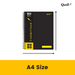 Quill Q Series 3 Subject Book 70gsm PP A4 300 Pages Black