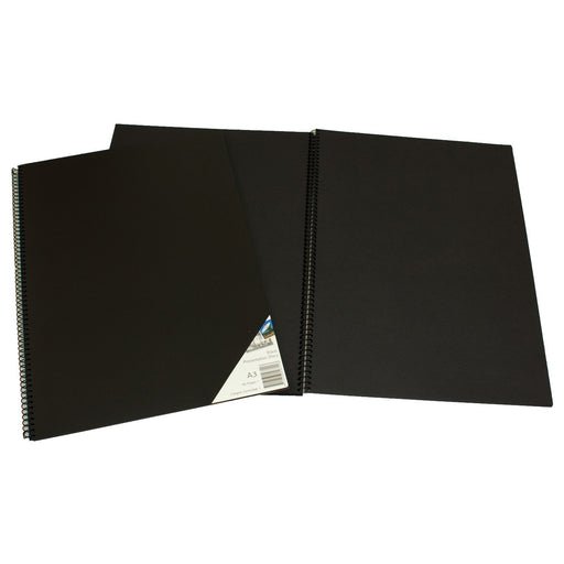 Quill Presentation Visual Art Diary 110gsm A3 90 Pages Black Paper