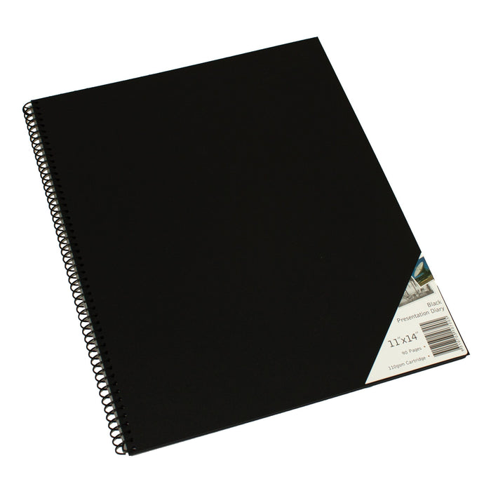Quill Presentation Visual Art Diary 110gsm A3 90 Pages Black Paper