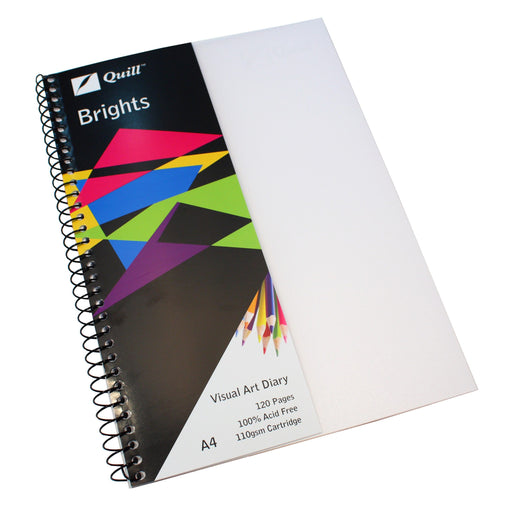 Quill Visual Art Diary PP 110gsm A4 120 Pages Frost