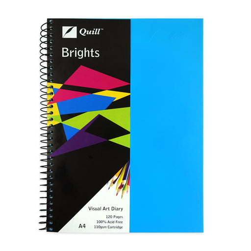 Quill Visual Art Diary PP 110gsm A4 120 Pages Marine Blue