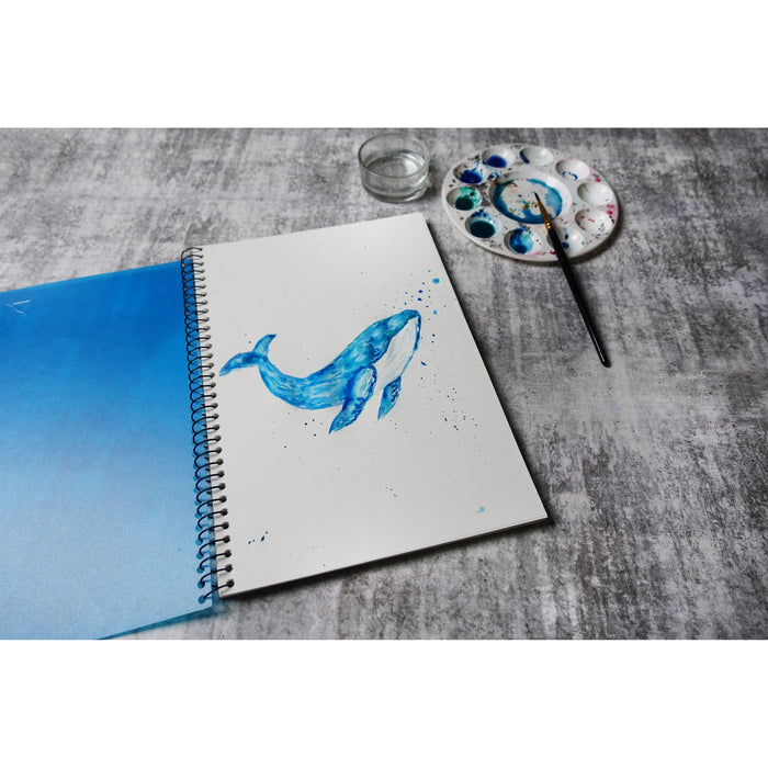 Quill Visual Art Diary PP 110gsm A4 120 Pages Marine Blue