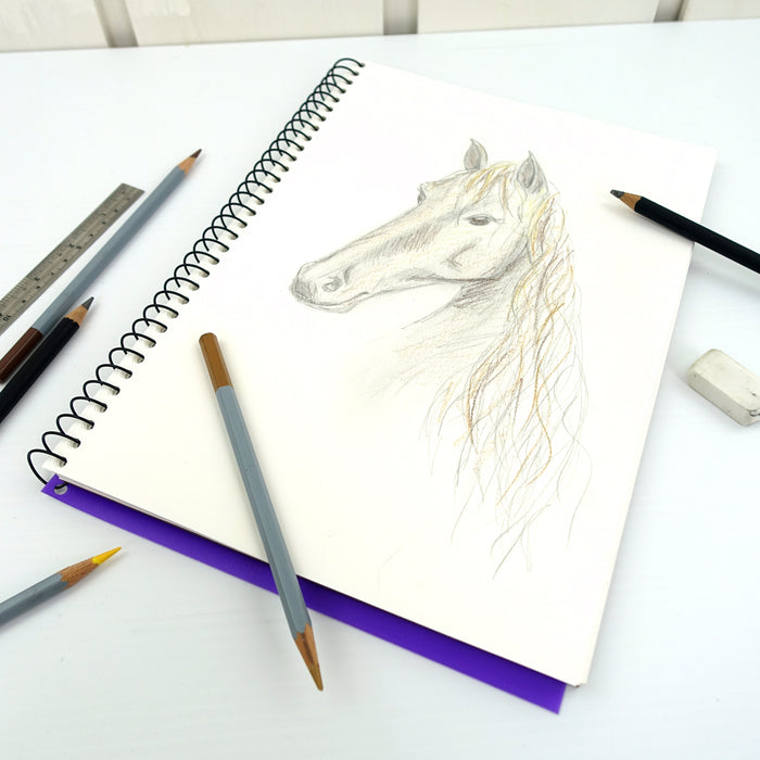 Quill Visual Art Diary PP 110gsm A4 120 Pages Dark Purple