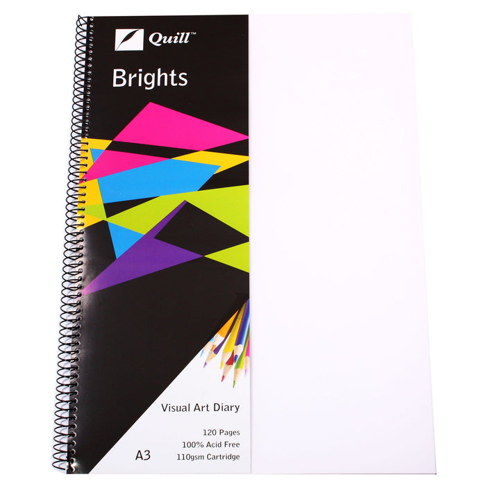 Quill Visual Art Diary PP 110gsm A3 120 Pages Frost