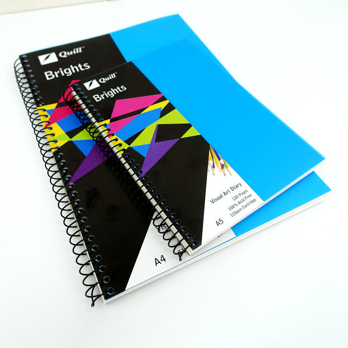 Quill Visual Art Diary PP 110gsm A5 120 Pages Marine Blue