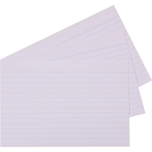 Quill Palm/Study/System Cards Ruled 210gsm 6in x 4in (152 x 102mm) Pack 100 White