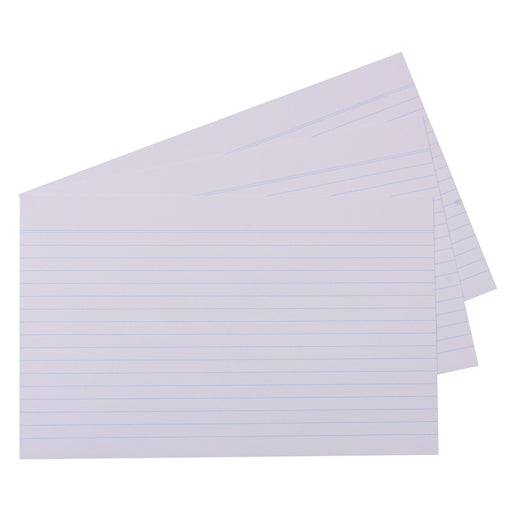 Quill Palm/Study/System Cards Ruled 210gsm 8in x 5in (203 x 127mm) Pack 100 White
