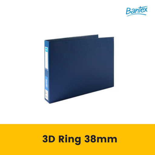 Bantex Ring Binder Landscape A3 3D Ring 38mm Blue