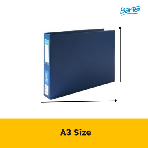 Bantex Ring Binder Landscape A3 4D Ring 38mm Blue