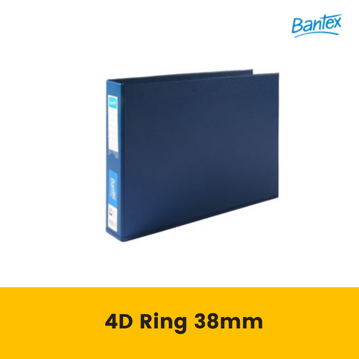 Bantex Ring Binder Landscape A3 4D Ring 38mm Blue