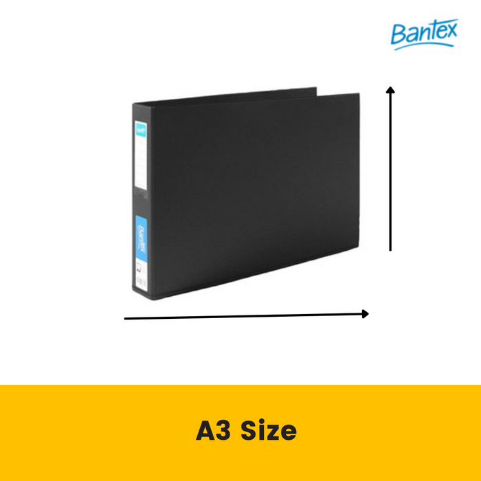Bantex Ring Binder Landscape A3 4D Ring 38mm Black