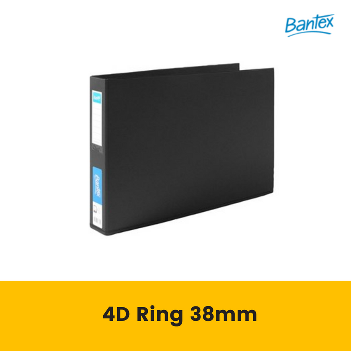 Bantex Ring Binder Landscape A3 4D Ring 38mm Black