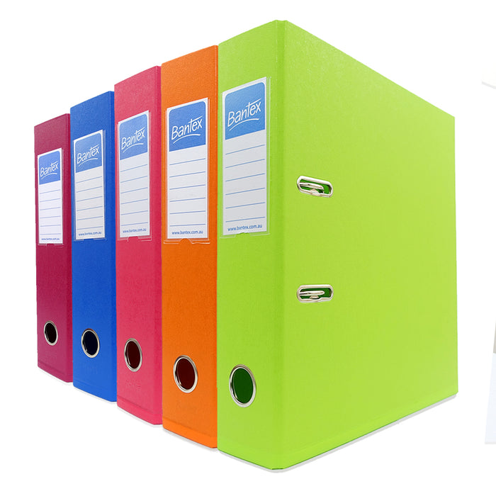Bantex Fruits Lever Arch File PVC A4 70mm Box 10 Assorted