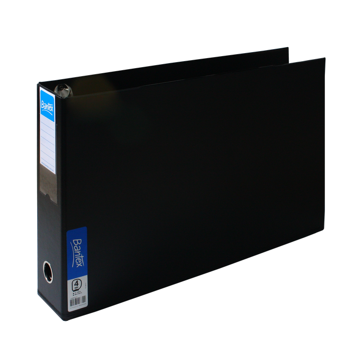Bantex Ring Binder Landscape A3 4D Ring 65mm Black