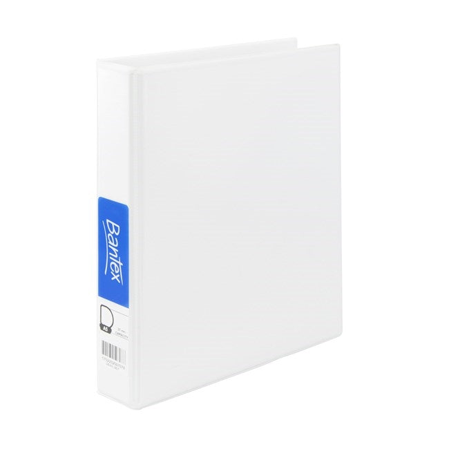 Bantex Insert Ring Binder A5 2D Ring 25mm White